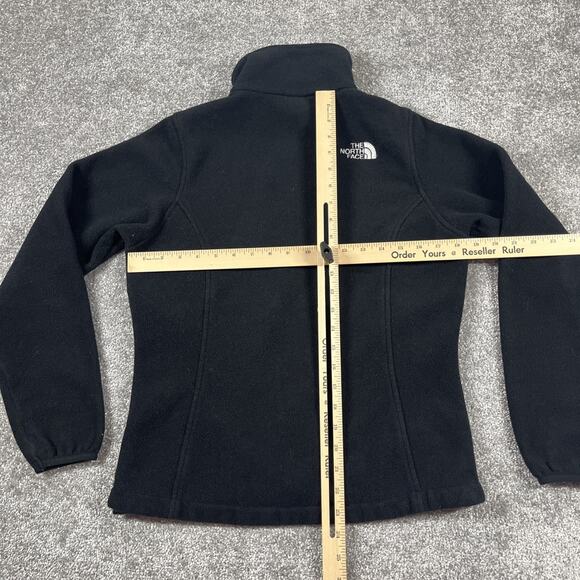 North Face Jacket Womens Small Polartec Fleece Full Zip Up Black - Picture 10 of 14